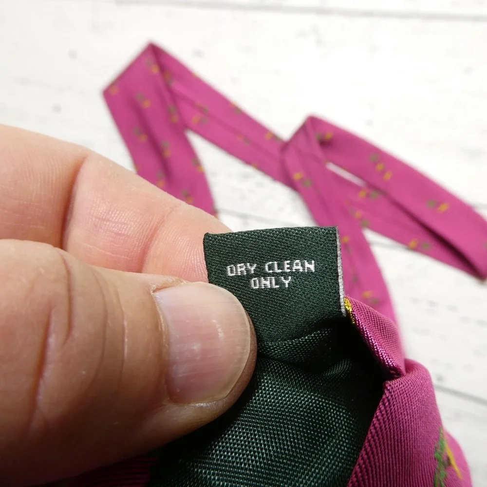 J.Crew‎ Tie Mens One Size Pink Palm Tree Island 100% Silk Novelty Necktie